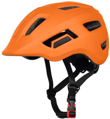 HUGGAH Lightweight Kids Bike Helmet for Toddlers, Boys and Girls Age 1-3-8, Bicycle Helmet Adjustable for Biking, Skating, Scooter and Roller/Inline Skate, Multi-Sport (Tangerine S)