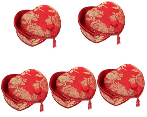 GALPADA 5pcs Box Heart Shape Jewelry Box Earrings Organizer Desktop Decor for Dressing Table