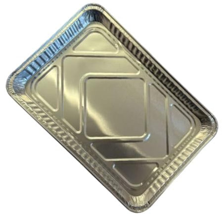 G4GADGET Paquete de 20 bandejas grandes de aluminio (32 x 22 x 3 cm) – Contenedores de papel de aluminio para cocinar, hornear, asar, barbacoa, congelar y uso en fiestas