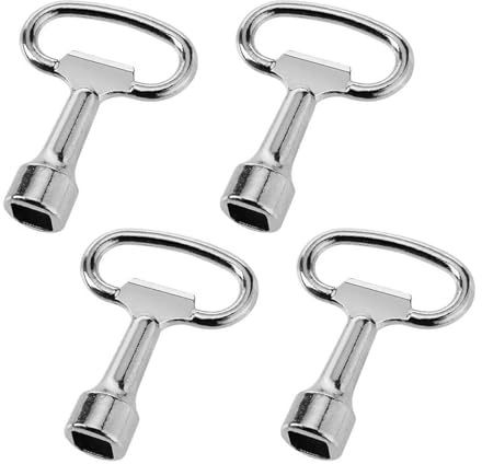 4 chiavi quadrate da 8 mm, chiave a bussola, chiave a bussola, chiavi multiuso in lega di zinco, per contatore dell'acqua del gas, chiave universale angolare