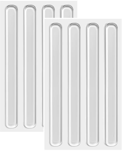 Vicloon Pies de Silicona Transparentes,8 PCS Almohadilla Autoadhesiva,Topes Elásticos,Autoadhesiva Lagrimas,Topes Adhesivos Transparentes para Paredes,Gabinetes Cajones y Protectores de Muebles