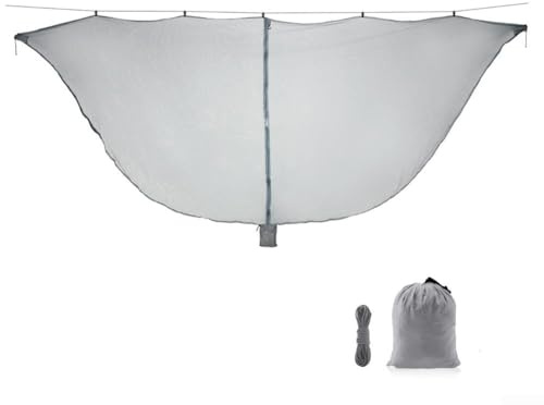 Protector de moscas portátil para camping y uso en cama colgante, ligero y transpirable para protección contra insectos, fácil instalación para aventureros (negro)