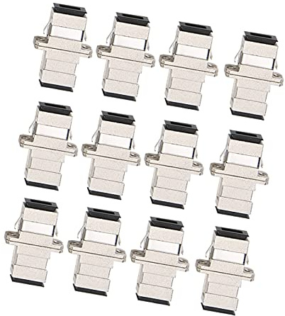 Aramox Fläns SC Optisk Adapter Metall SC -koppling med Keramisk Hylsa 50-pack Låg Insättningsförlust Hög Returförlust för LAN CATV-testutrustning