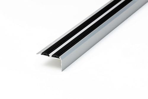 Aluminium Anti Non Slip Stair Edge Nosing -Trim- 900x35x20Mm Cezar (Silver)