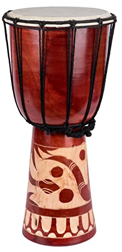 40cm Große Djembe Trommel Bongo Drum Schlange Cobra Fair Trade Top Klang