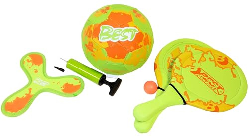 BEST SPORTING Neopren Beach Game Set, Verschiedene Farbausführungen, Farbe:grün/orange