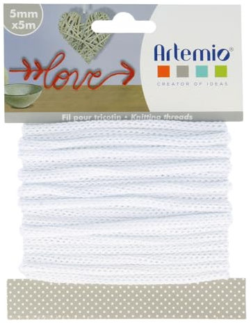 Artemio Hilo de Tejer 5 mm x 5 m-Blanco, 5