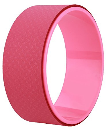 Wakects Ruota da Yoga Antiscivolo, Supporto per Yoga ed Equilibrio, Aumenta Flessibilità, Rosa, 31 x 31 x 12.5 cm, Capacità 150 kg