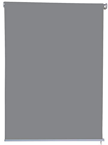 Jet-Line Vertikalmarkise Balkonmarkise Sichtschutzrollo Windschutz Sichtschutz Außenrollo für Balkon Terrasse Garten Grau 100% Polyester Länge: 230 cm, Breite: 160 cm