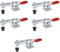 Create idea 5Pcs GH-225-D Horizontal Bar Toggle Clamp Kit Quick Release Handle Tool Metal Material Holding 230kg Capacity Frock Clamp Machine Operation Welding