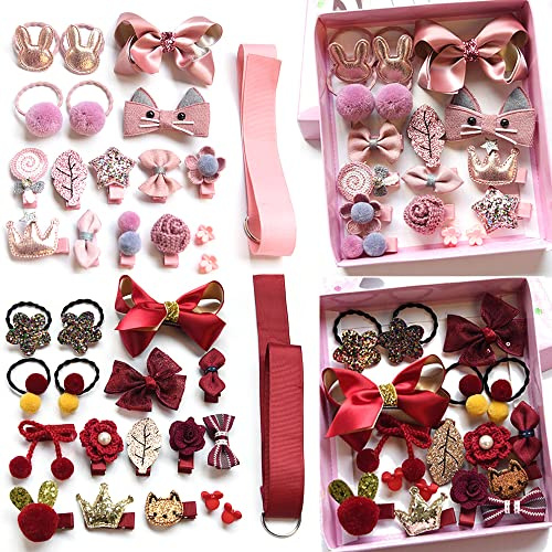 HCliptie 36 unidades de horquillas para el pelo para bebé, niñas, lazos para el pelo, gomas elásticas para el pelo, juego de horquillas para bebés, niñas, adolescentes y niños pequeños