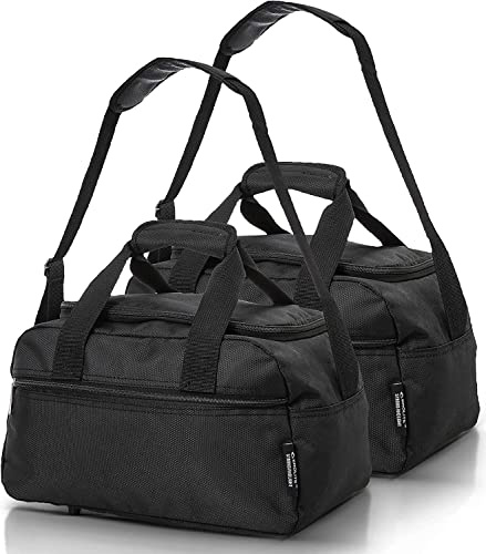 Aerolite Ryanair - Bolsa de Lona Plegable para Debajo del Asiento, tamaño máximo, 40 x 20 x 25 cm, Color Negro, Juego de 2 Unidades, 2 de Color Negro., 40x20x25 cm, Bolsa