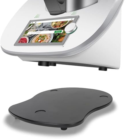 Tavola scorrevole per Bimby TM6 TM5, in bambù, per Bimby Vorwerk Robot da cucina TM6, accessori per Bimby TM6, TM5, base per Bimby TM6 TM5, colore nero