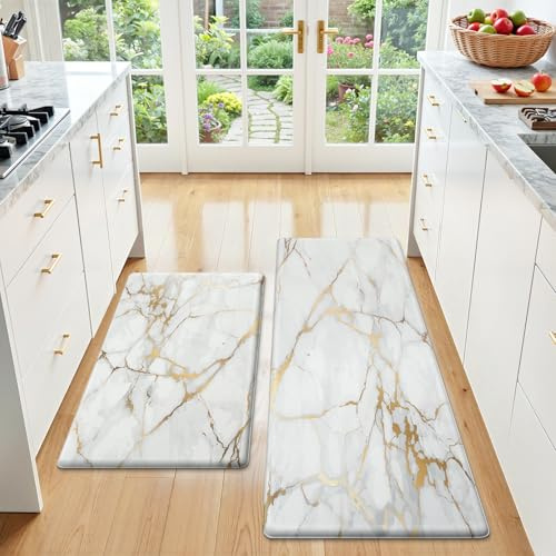 StepLively Kitchen Mats for Floor, 2-Pack Non-Slip Kitchen Rugs