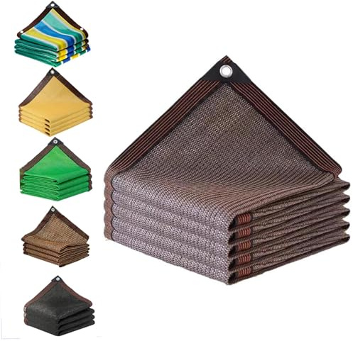 Telo ombreggiante nero al 90% con occhielli, resistente ai raggi UV da giardino, telone ombreggiante per serre, pollai, posti auto coperto, patio e piante (4 x 6 m)
