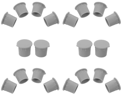 COLLBATH 20 Tapas para Agujeros de Vallas de Piscina, Cubiertas de Anclaje de plástico Resistentes a la Intemperie para Fundas de Suelo de 1 Pulgada, Tapones para Agujeros de Postes para Vallas de