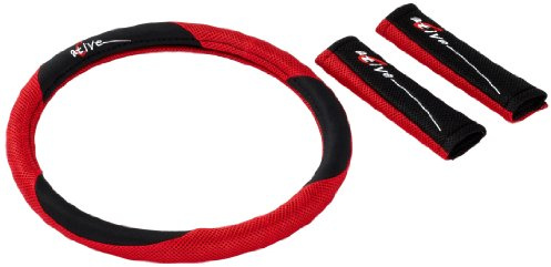 Unitec 75400 Lenkradhülle & Gurtpolster Active Linie rot