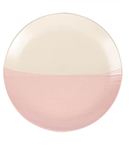 Nicola Spring Stoneware Dinner Plate - 20.5cm - Dusty Pink - Ceramic Flecked Two Tone Plates Tableware Dishwasher & Microwave Safe Crockery for Starters, Sides, Mains & Desserts
