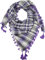 fashionchimp Damenschal mit Zier-Quasten und Muster-Mix Stickerei, Fransen-Schal, Dreieck-Tuch (Karo-Lila)