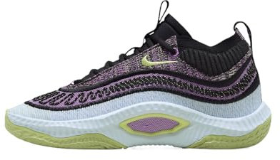 Nike Cosmic Unity 3 Herren-Basketball-Turnschuhe, DV2757, Größe 45, Rush Fuchsia Lemon Twist 500, Schwarz/Lila/Weiß-Schwarz, 44.5 EU