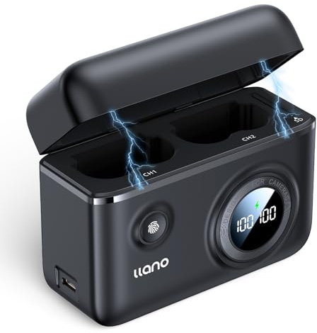 llano NP-W235 18W Smart-Digitalanzeige Ladegerät Dual-USB-C kompatibel mit FUJIFILM X-T4/X-H2/X-T5/X-H2S/X-S20/GFX100S/GFX50S II,intelligentes digitales Display, magnetischer Schnappverschluss