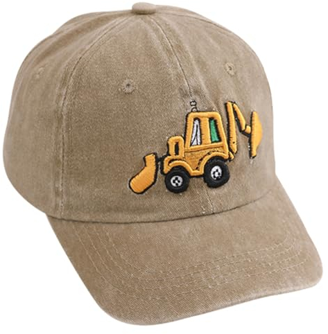 Bagger Kinder Baseball Cap, Auto Baseballcap Baseballmützen Sonnenhut Sonnenschutz Kappe Cartoon Baseball Kappe Kinder Caps Baseballkappe für Kinder Junge Mädchen 2-8 Jahre Schwarz