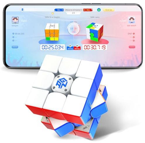 GAN GAN12 ui Maglev, Cubo di Velocità Intelligente 3x3 PowerPod, Cubo Magnetico Intelligente con Giochi online/Formazione IA, Cubo Puzzle Ottimo per bambini e adulti
