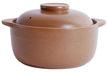YLME Cocotte À Ragoût Cocotte À L'ancienne En Terre Cuite Non Émaillée Faïence Résistante Aux Hautes Températures Idéale Pour La Soupe, Le Ragoût, La Bouillie Et La Cuisson Au Gaz,1.2L