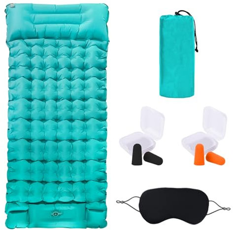 KIMIGO Matelas Camping autogonflant,Matelas de Camping Auto-Gonflable,Portable Matelas Gonflable,Matelas Gonflable avec Pompe à Pied,Tapis de Couchage Camp,pour Voyages,Tente,Plage(200 * 70cm)