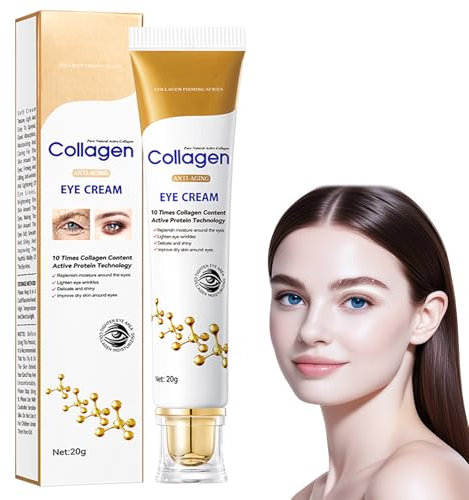 Crema Contorno de Ojos con Colágeno – Antiarrugas, Hidratante y Reafirmante – Reduce Líneas de Expresión, Bolsas y Ojeras – Cuidado Antienvejecimiento Intensivo para Hombres y Mujeres (20g)