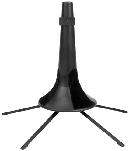 GLEAVI Soporte Metálico para Trompeta Pequeño Base de 5 Patas y Almohadilla de Algodón Soporte Estable y Portátil para Instrumentos Musicales Adecuado para Uso Interior y Exterior