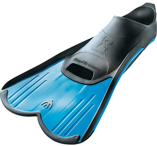Cressi Full Foot Pocket - Aletas Cortas para natación o Entrenamiento en la Piscina y en el mar, Unisex Adulto, DP182033, Azul, US Man 3.5/4 | US Lady 4.5/5 | EU 33/34