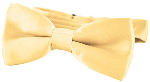 DonDon stilren barn pojkar fluga färdigknuten och längdjusterbar 9 x 4,5 cm glänsande med siden-look