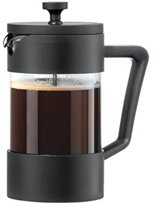 Oggi Borosilicate Glass French Press Coffee Maker (20oz)- 5 Cup Capacity, Coffee Press, Single Serve Coffee Maker, Stainless Steel Lid & Plunger, Make Great Coffee Gifts