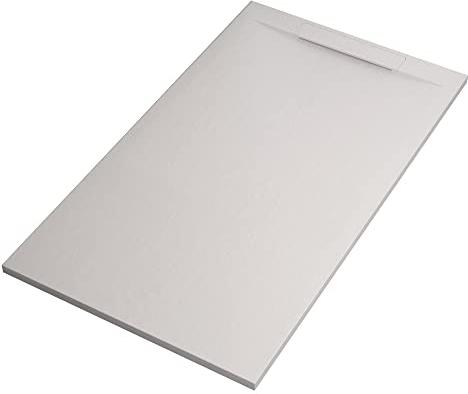 OLIMPO DOCCE - Piatto doccia in marmoresina bianco scarico laterale | Piletta Gratis STAR VINCENT - 70x140