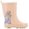 DISNEY FROZEN Stivali da pioggia da 1 a 6 anni, stivali da pioggia caldi sfoderati con motivo Anna ed Elsa, scarpe da pioggia alte impermeabili per bambini, comode scarpe per bambini, Colore: rosa.,