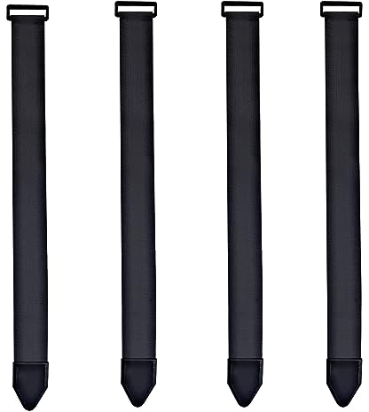 Upbeat Cinchas Elásticas con Cierres de Gancho 61x5 cm(4 piezas), Correas Multiusos Textiles Autoadherentes para Bicicletas, Pantalones, Equipaje, Esterillas de Yoga, Mangueras, Cables