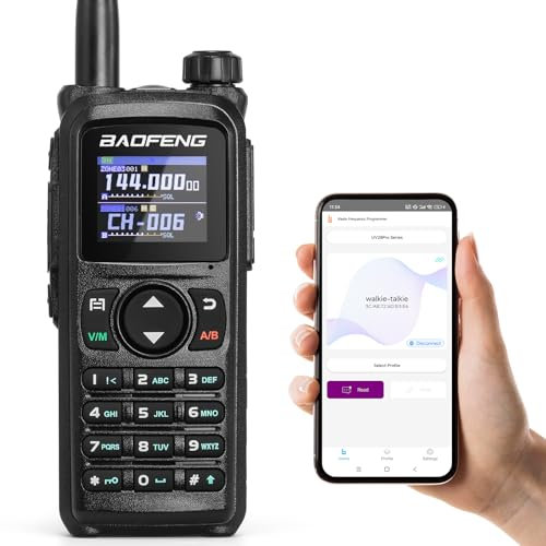 BAOFENG UV-28 Plus Amateurfunkgerät mit GPS-Navigation, APP-Programmierung, 10-W-Dualband-Funkgerät mit großer Reichweite und Frequenzkopie, 1000 Kanäle, 1,77-Zoll-Farbdisplay, 2200-mAh-Akku