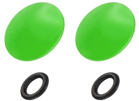 PATIKIL Kamera slutarknapp, 2-pack 10 mm konvex ytslutarknapp ren koppar kameraknapp för Nikon för Fujifilm för Leica DSLR/SLR, grön