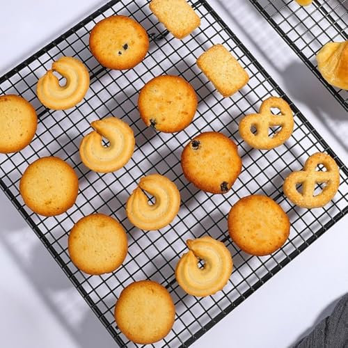 Grille de refroidissement pour gâteaux et plats à biscuits, design multidimensionnel pour un refroidissement uniforme (40,5 x 25,5 cm)