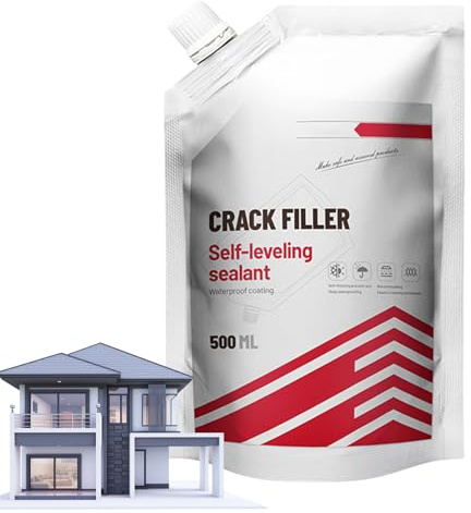 Relleno de grietas para hormigón, 500 ml, relleno de grietas de asfalto, sellado impermeable, cemento de reparación de morteros, pavimento asfáltico para rellenar grietas, reparación de juntas