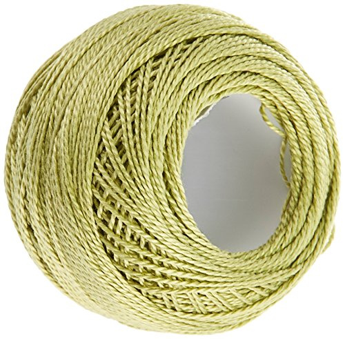 DMC Pearl Cotton Ball Size 8 87yd, Light Yellow Green