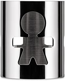 Alessi GIROTONDO Serviettenring, durchbrochen aus Edelstahl glänzend poliert, Mann, Silber