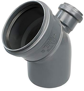 Bogen Kunststoff HT-Rohr Installation Abwasser 110 x 50 mm 45° 90° Grau NEU (45° Top)