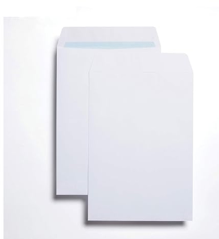 indigo® A4 C4 White Envelopes Self Seal for Posting mailing Home Office and Ecommerce -eco Friendly (1000)