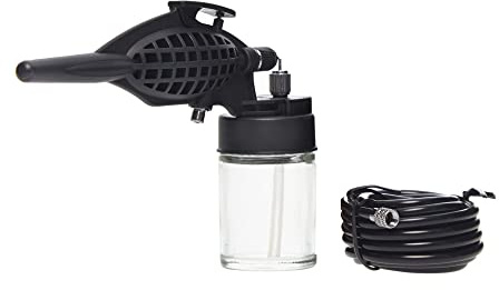 Airbrush-kit – bärbar, mini-Airbrush-kit för att spraya alla typer av färger. Inkluderar: Påfyllningsbar 20 ml burk, 180 cm slang och gasburk adapter
