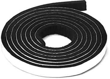 QWORK® Filzband Selbstklebend - 13mm Breit 5mm Dickes 2m Lang - Schwarz Filzgleiter Filzstreifen Rollen für Bodenschutz und Heimwerker