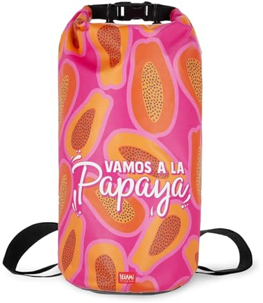 Legami - Borsa Impermeabile, Sacca Impermeabile Mare 10 Litri, Dry Bag, Chiusura Ermetica, Leggera, Compatta, Facile da Trasportare, Papaya