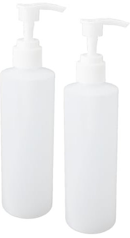 OPPWONG Massage Oil Bottle, 2pcs Refillable Professional Shampoo Pump Bottles, 250ml Each, Unisex, Massage Therapists & Individuals