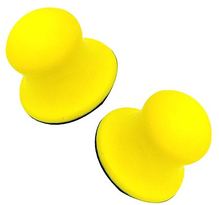 OSALADI 2pcs 3 Inch 75mm Pu Yellow Sanding Disc and Polishing Pad Set Hand Grinding Sandpaper Holder for Surface Finishing and DIY Projects